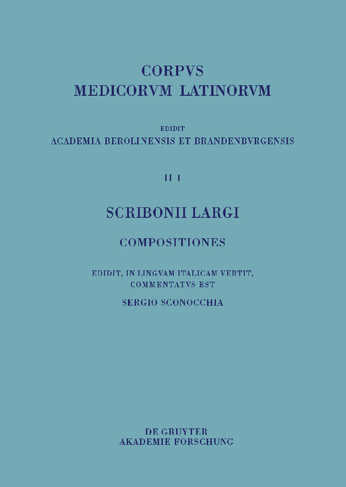 Scribonii Largi Compositiones main product photo