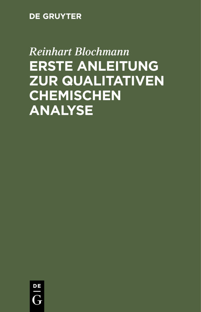 Erste Anleitung zur qualitativen chemischen Analyse main product photo