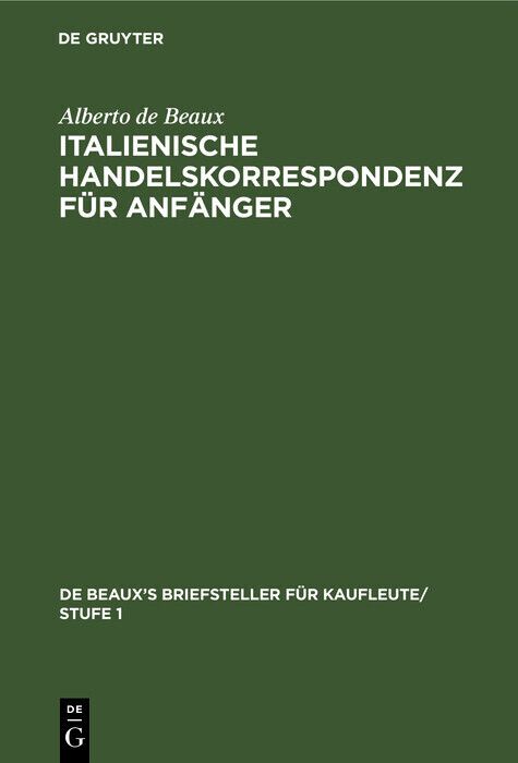 Italienische Handelskorrespondenz für Anfänger main product photo