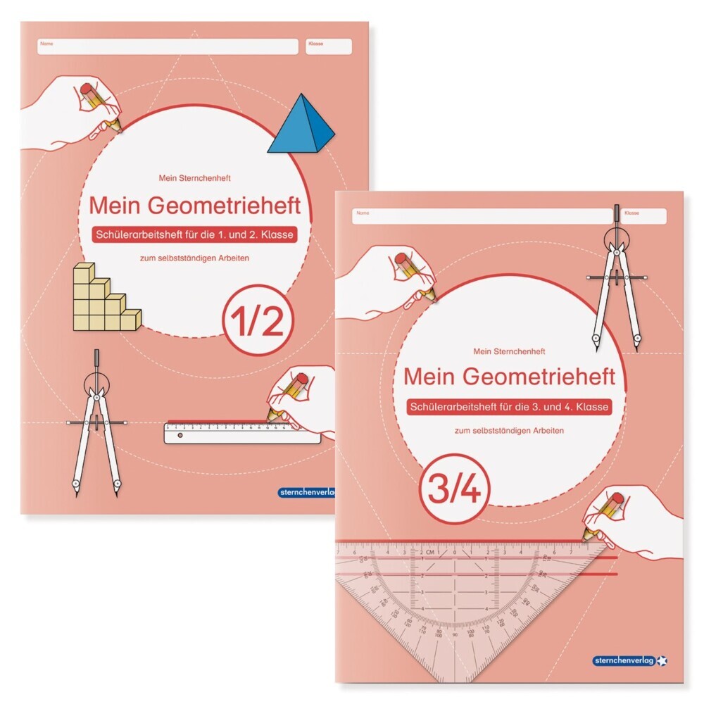 Mein Geometrieheft 1/2 und 3/4 im Set main product photo