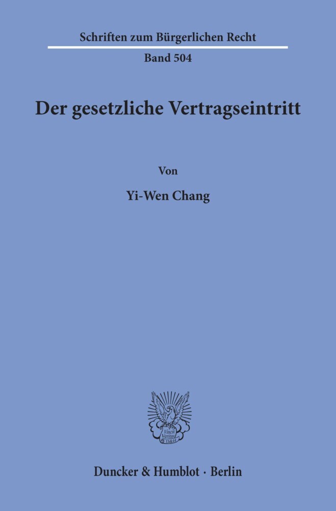 Der gesetzliche Vertragseintritt. main product photo