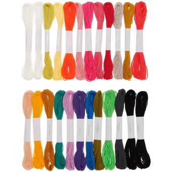 Stickgarnset Multicolour Fashion, 24-teilig