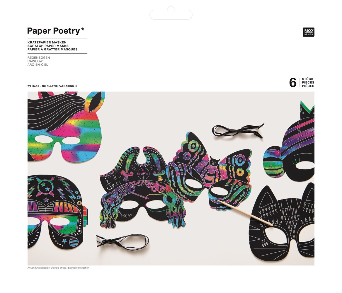 Kratzpapier Masken Set 6-tlg. FSC MIX main product photo