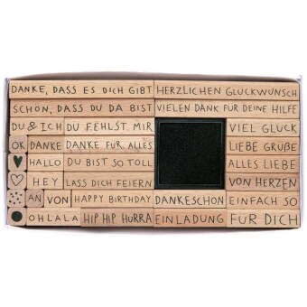 Stempelset Text, Deutsch