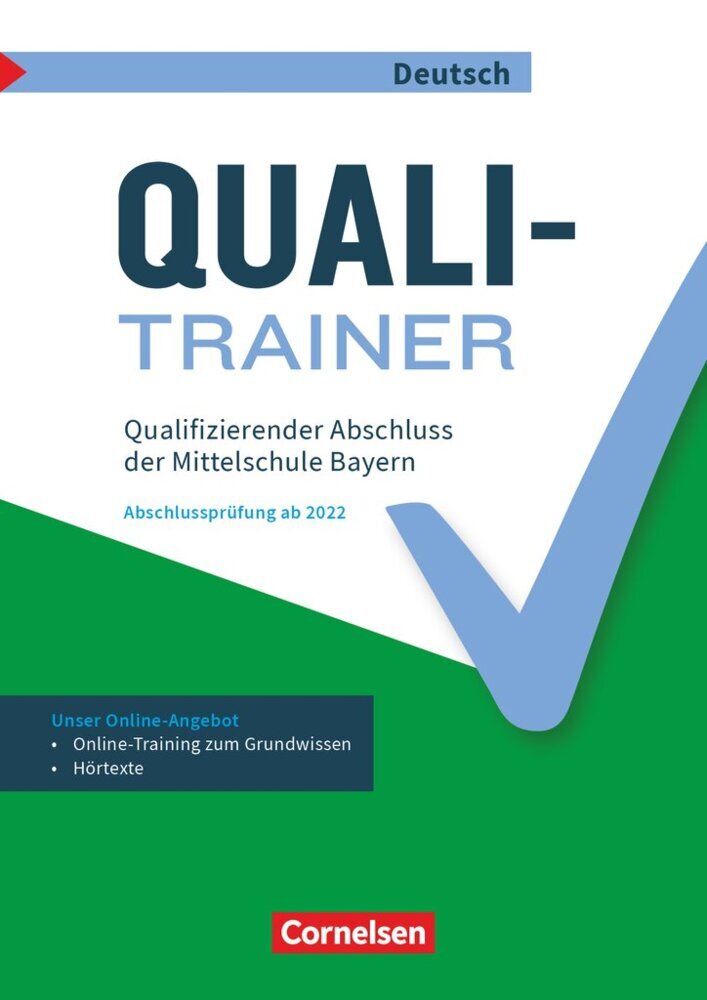 Abschlussprüfungstrainer Deutsch - Bayern - 9. Jahrgangsstufe Quali-Trainer - Qualifizierender Abschluss der Mittelschule - Arbeitsheft mit Lösungen und Online-Training Grundwissen main product photo