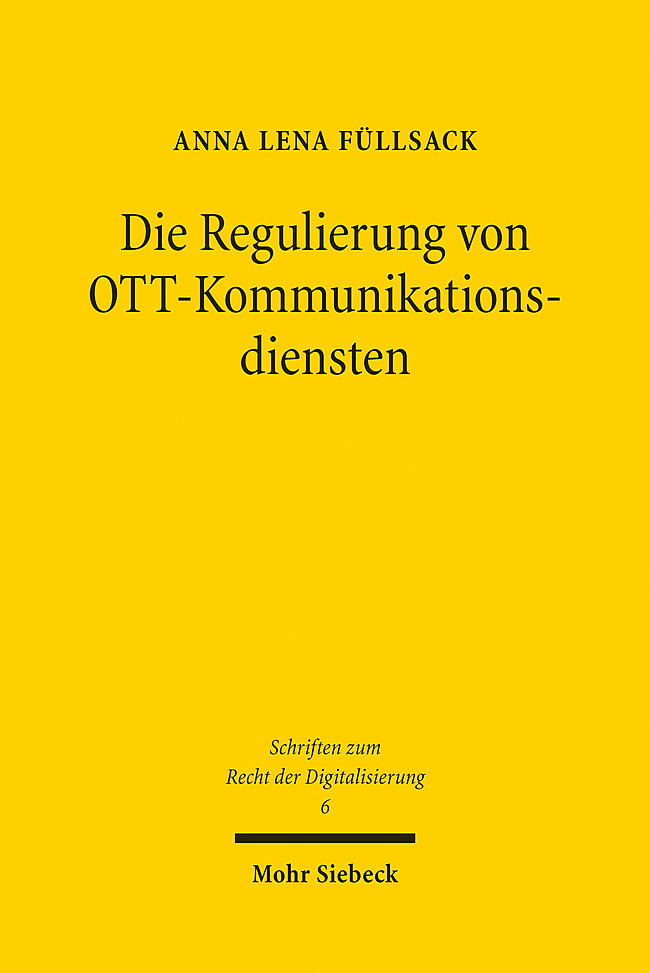 Die Regulierung von OTT-Kommunikationsdiensten main product photo