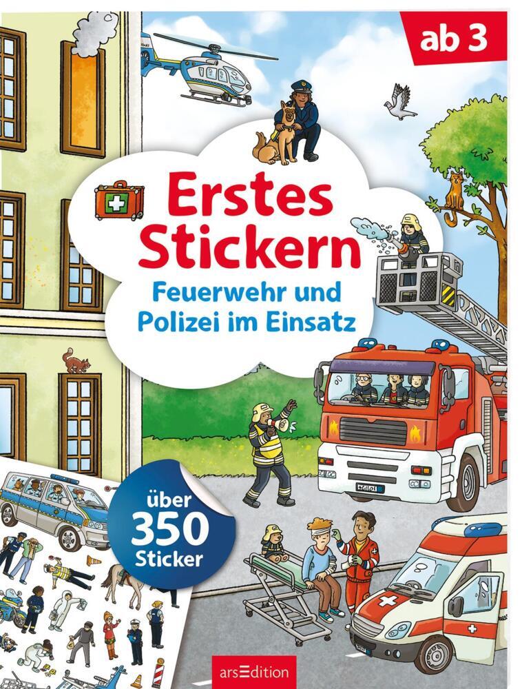 Erstes Stickern - Feuerwehr und Polizei im Einsatz main product photo