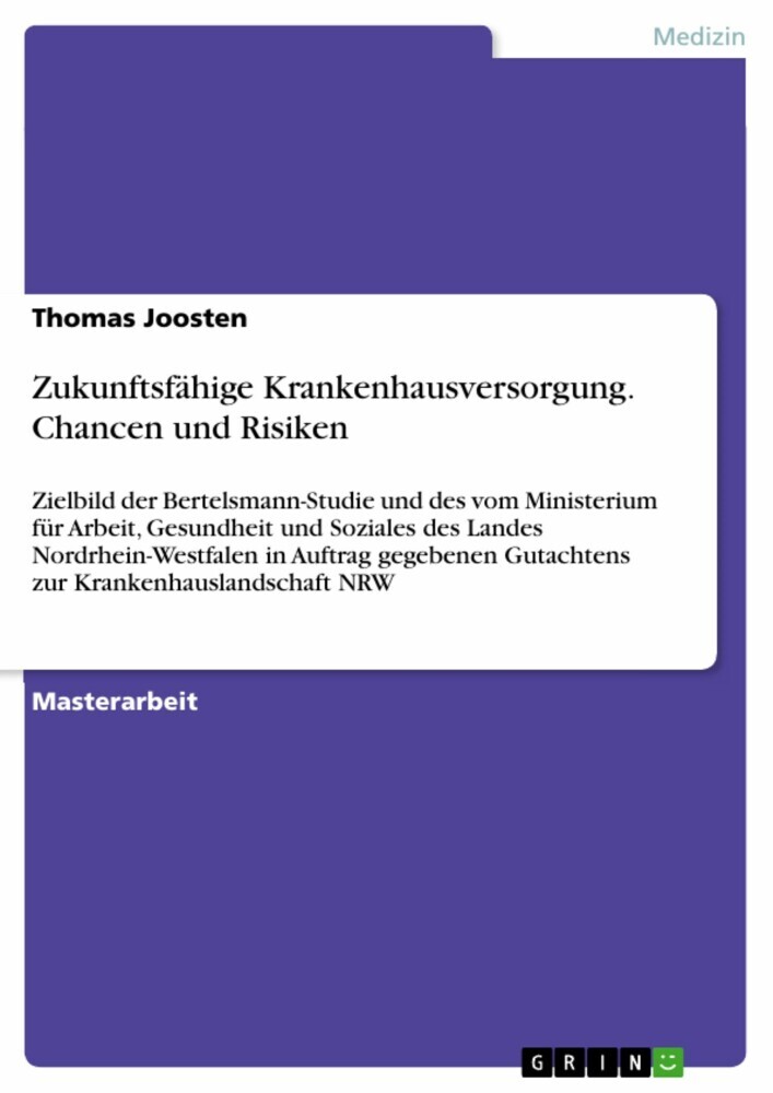 Zukunftsfähige Krankenhausversorgung. Chancen und Risiken main product photo