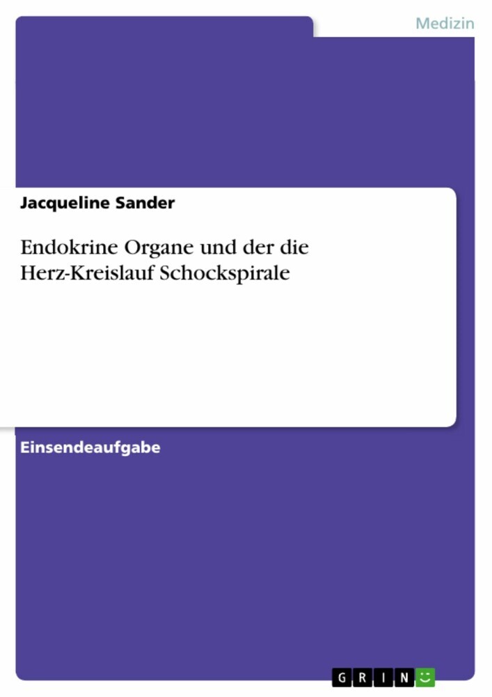 Endokrine Organe und der die Herz-Kreislauf Schockspirale main product photo