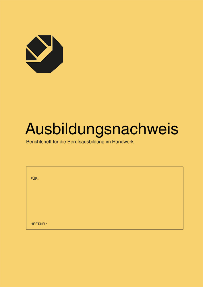 Ausbildungsnachweis/Berichtsheft für die Berufsausbildung im Handwerk main product photo