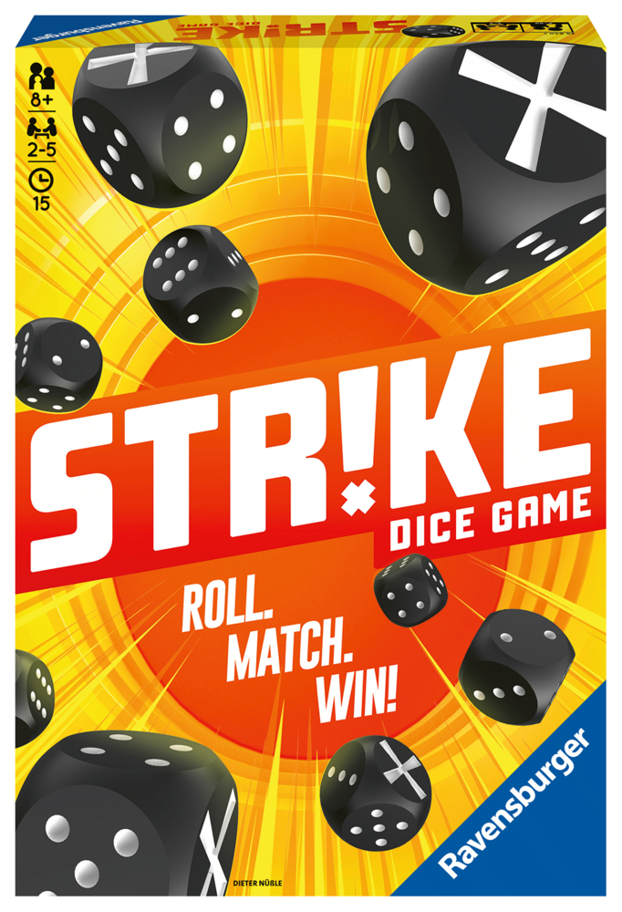 Ravensburger 26840 - Strike, Brettspiel, Mehrfarbiges Würfelspiel für 2-5 Spieler, Mitbringspiel ab 8 Jahren, Familienspiel main product photo
