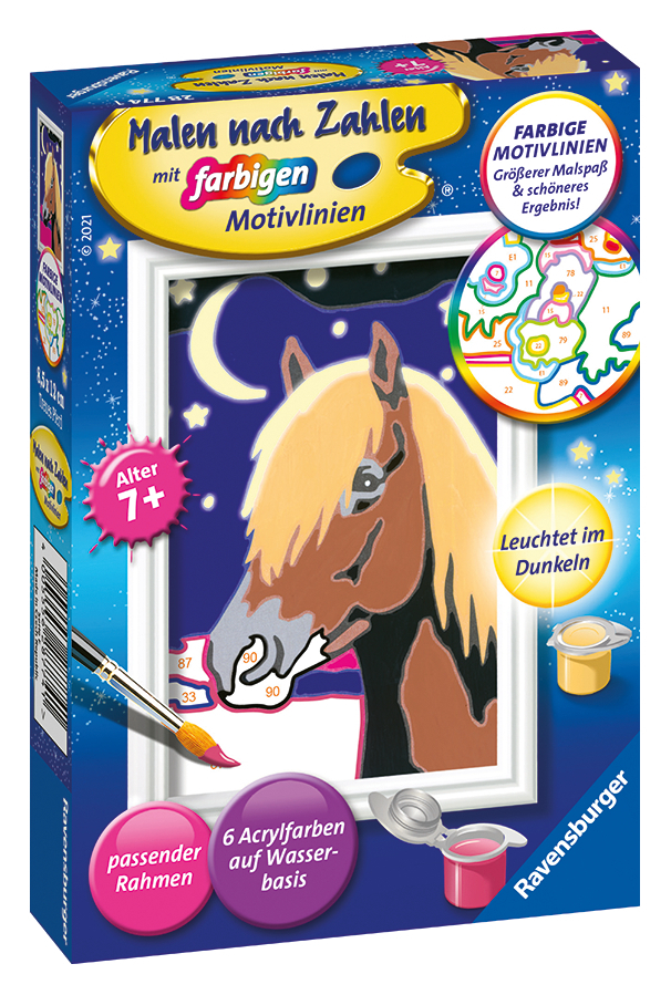 Ravensburger Malen nach Zahlen 28774 - Treues Pferd - Kinder ab 7 Jahren main product photo