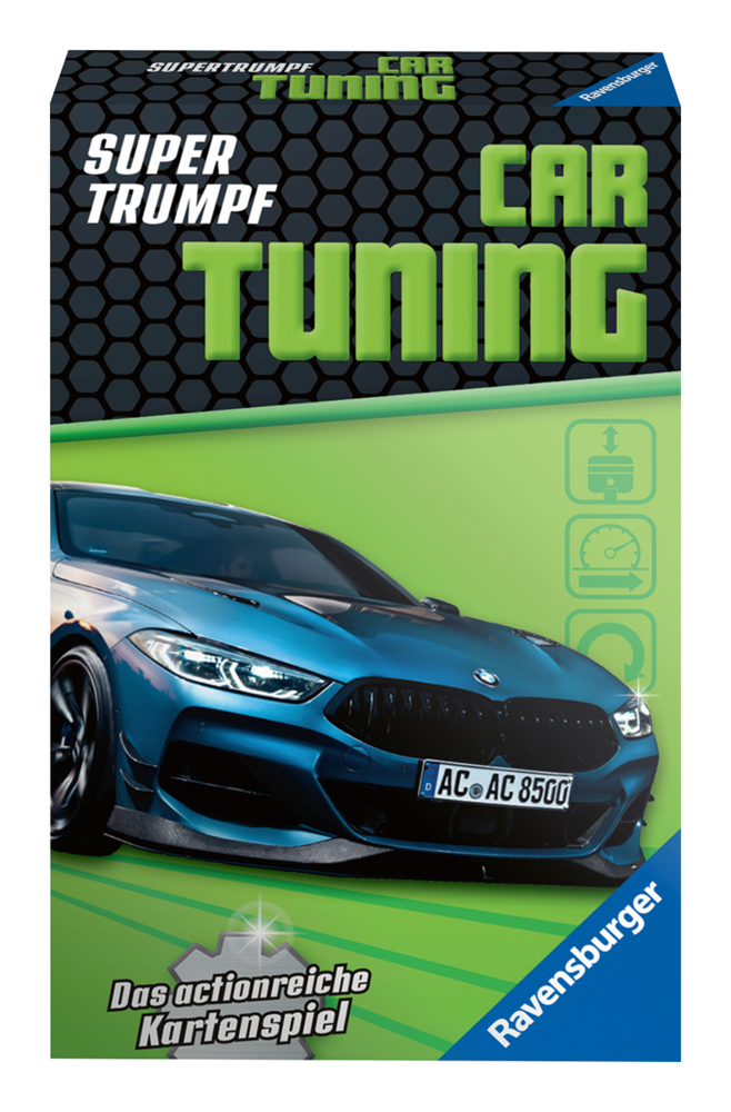 Ravensburger Kartenspiel, Supertrumpf Car Tuning 20684, Quartett und Trumpf-Spiel für Technik-Fans ab 7 Jahren main product photo