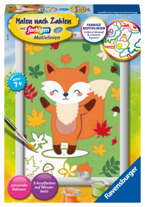 Ravensburger Malen nach Zahlen 28777 - Süßer Fuchs - Kinder ab 7 Jahren