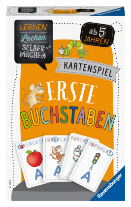 Ravensburger 80659 - Lernen Lachen Selbermachen: Erste Buchstaben, Kinderspiel ab 5 Jahren, Lernspiel für 2-4 Spieler, Kartenspiel