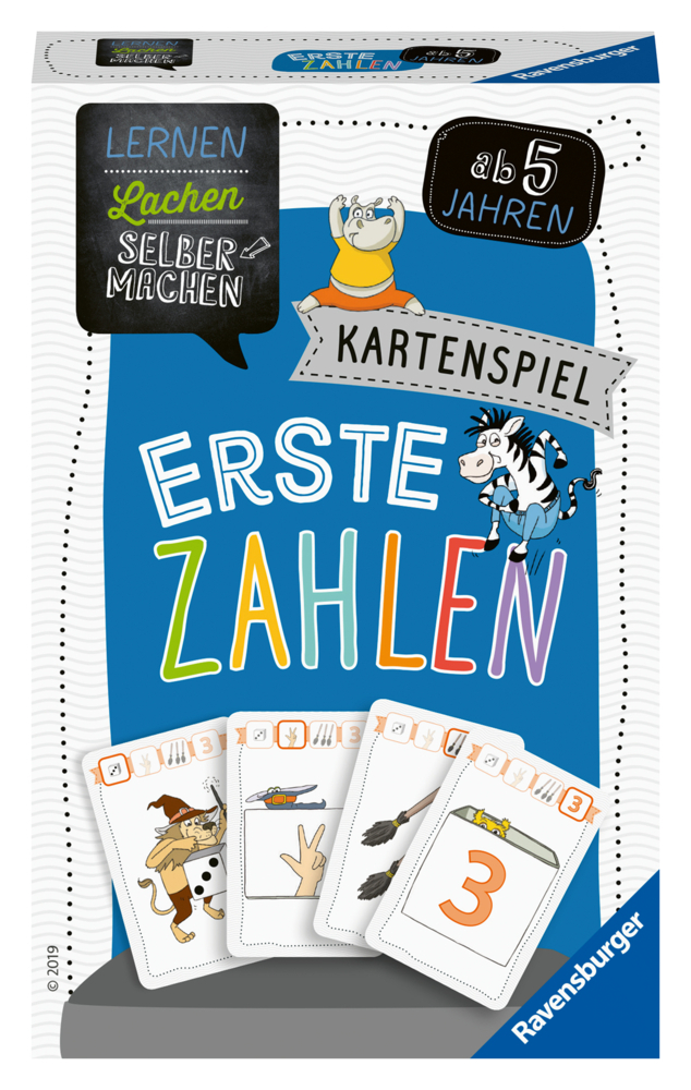 Ravensburger 80658 - Lernen Lachen Selbermachen: Erste Zahlen, Lernspiel ab 5 Jahren, Kinderspiel für 2-4 Spieler, Kartenspiel main product photo