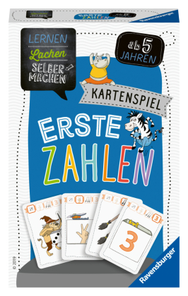 Ravensburger 80658 - Lernen Lachen Selbermachen: Erste Zahlen, Lernspiel ab 5 Jahren, Kinderspiel für 2-4 Spieler, Kartenspiel