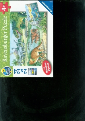 Ravensburger Kinderpuzzle - 05128 Saurier und ihre Lebensräume - 2x24 Teile Wieso? Weshalb? Warum? Puzzle für Kinder ab 4 Jahren