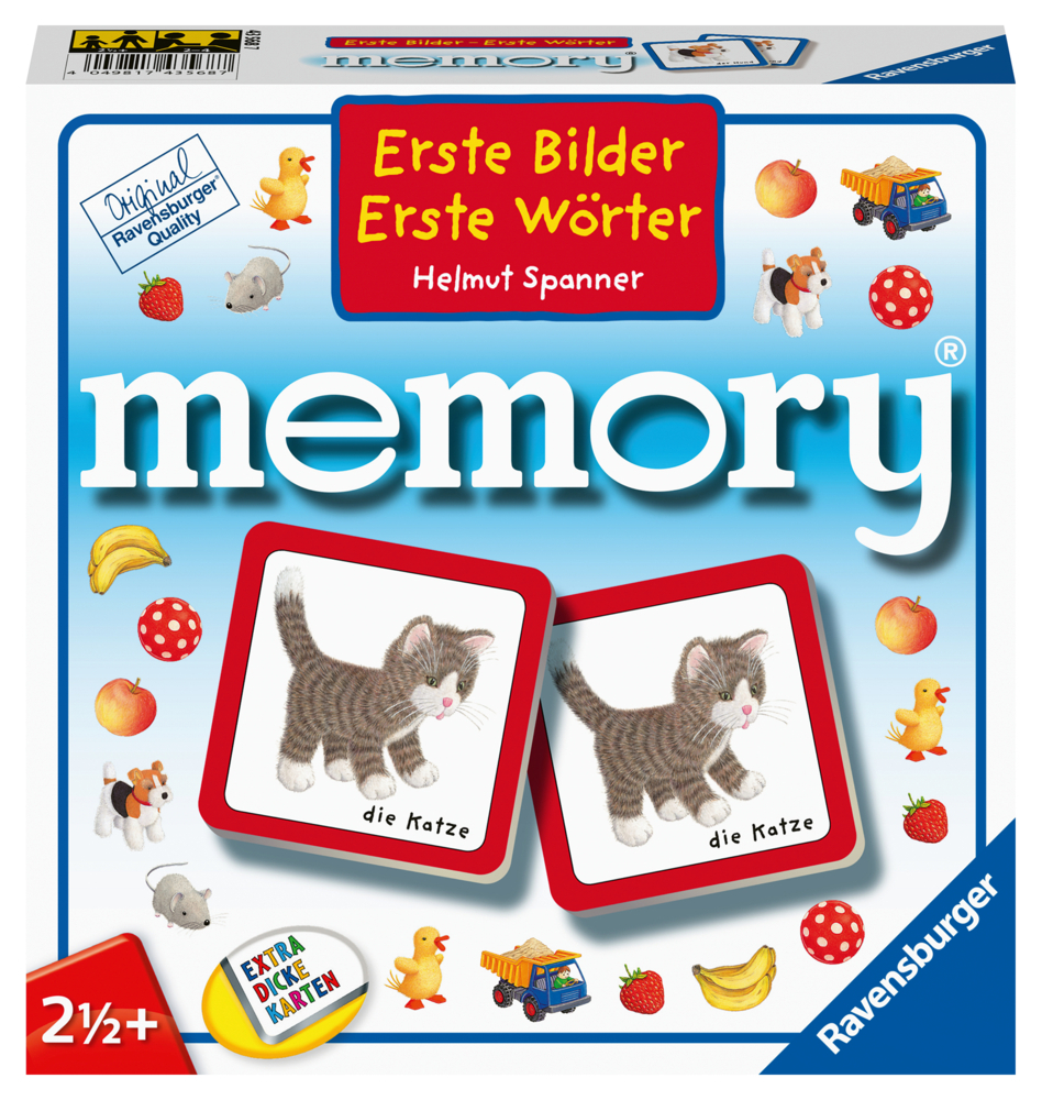 Ravensburger Kinderspiele, 88688 Erste Bilder - Erste Wörter memory®, mit Motiven aus dem Kinderbuch Bestseller von Helmut Spannner, Spielzeug ab 2 Jahren main product photo