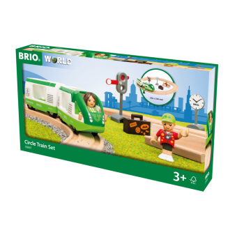 BRIO World 33847 Starter Set Reisezug - Einstieg in die BRIO Holzeisenbahn - Empfohlen ab 3 Jahren