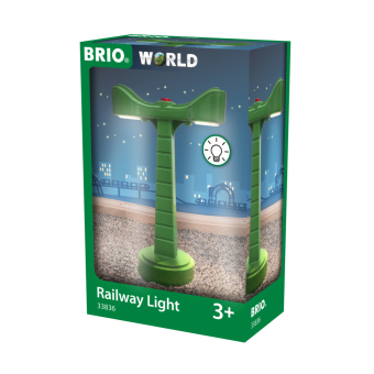 BRIO World 33836 LED-Schienenbeleuchtung - Zubehör für die BRIO Holzeisenbahn - Empfohlen ab 3 Jahren
