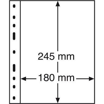 Kunststoffhüllen OPTIMA, 1er Einteilung, schwarz, 10er Pack