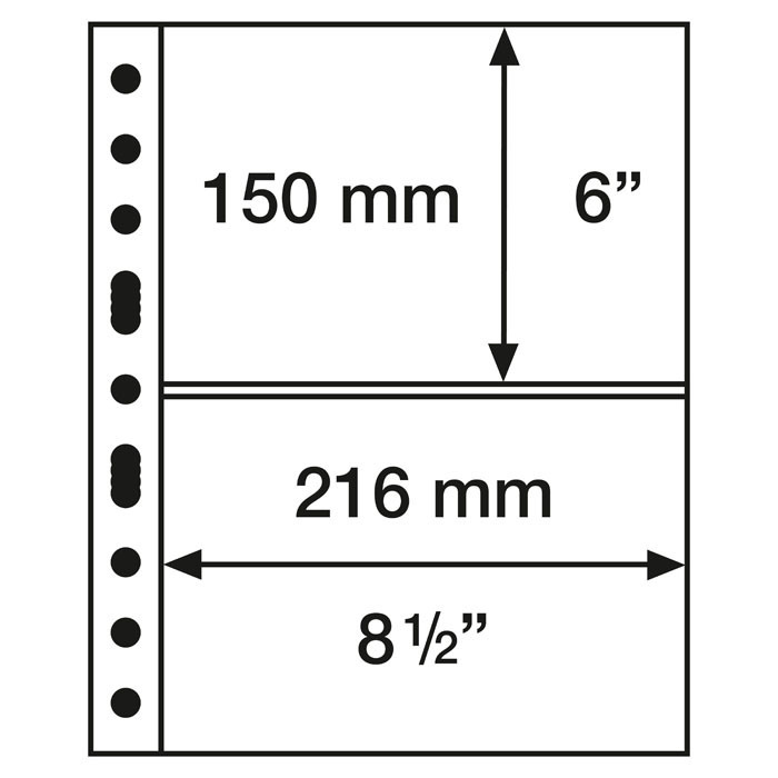 Kunststoffhüllen GRANDE, 2er Einteilung, glasklar main product photo