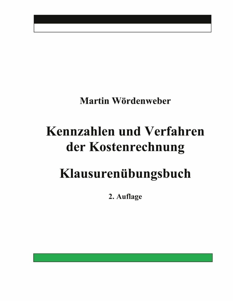Kennzahlen und Verfahren der Kostenrechnung main product photo
