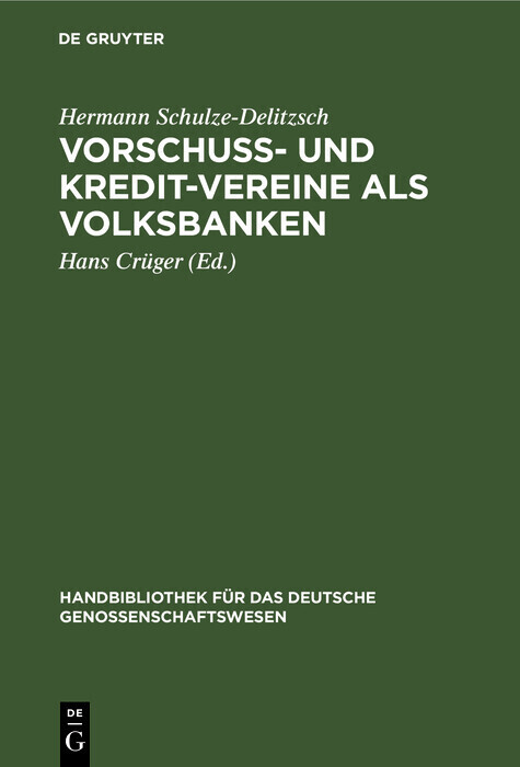 Vorschuß- und Kredit-Vereine als Volksbanken main product photo