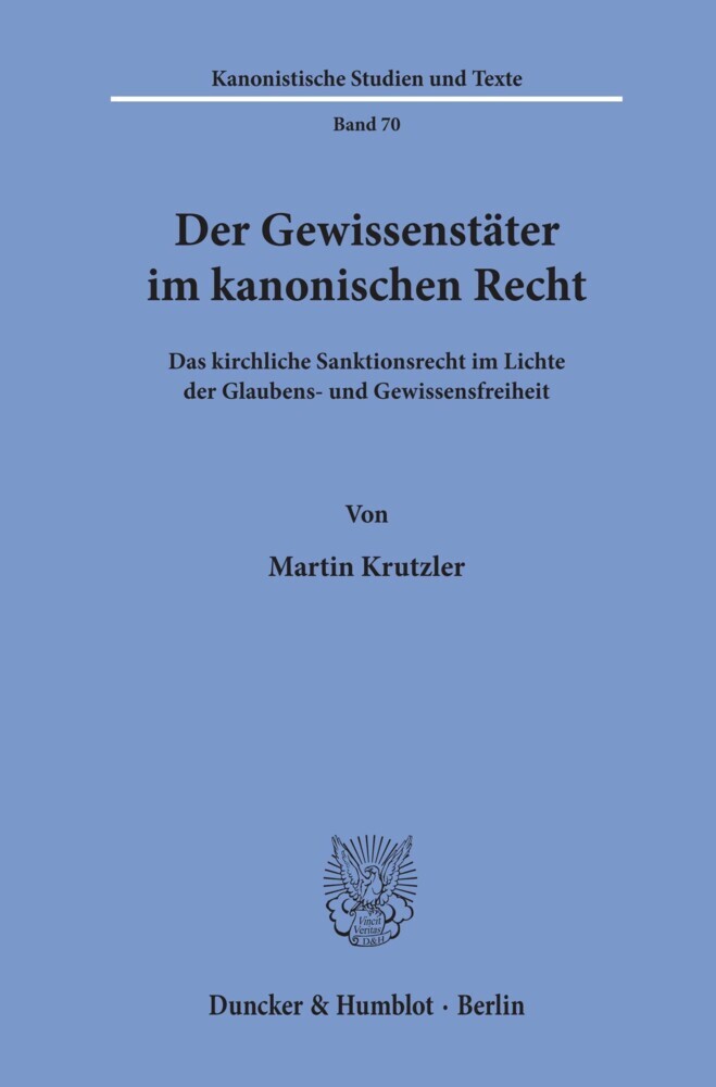 Der Gewissenstäter im kanonischen Recht. main product photo