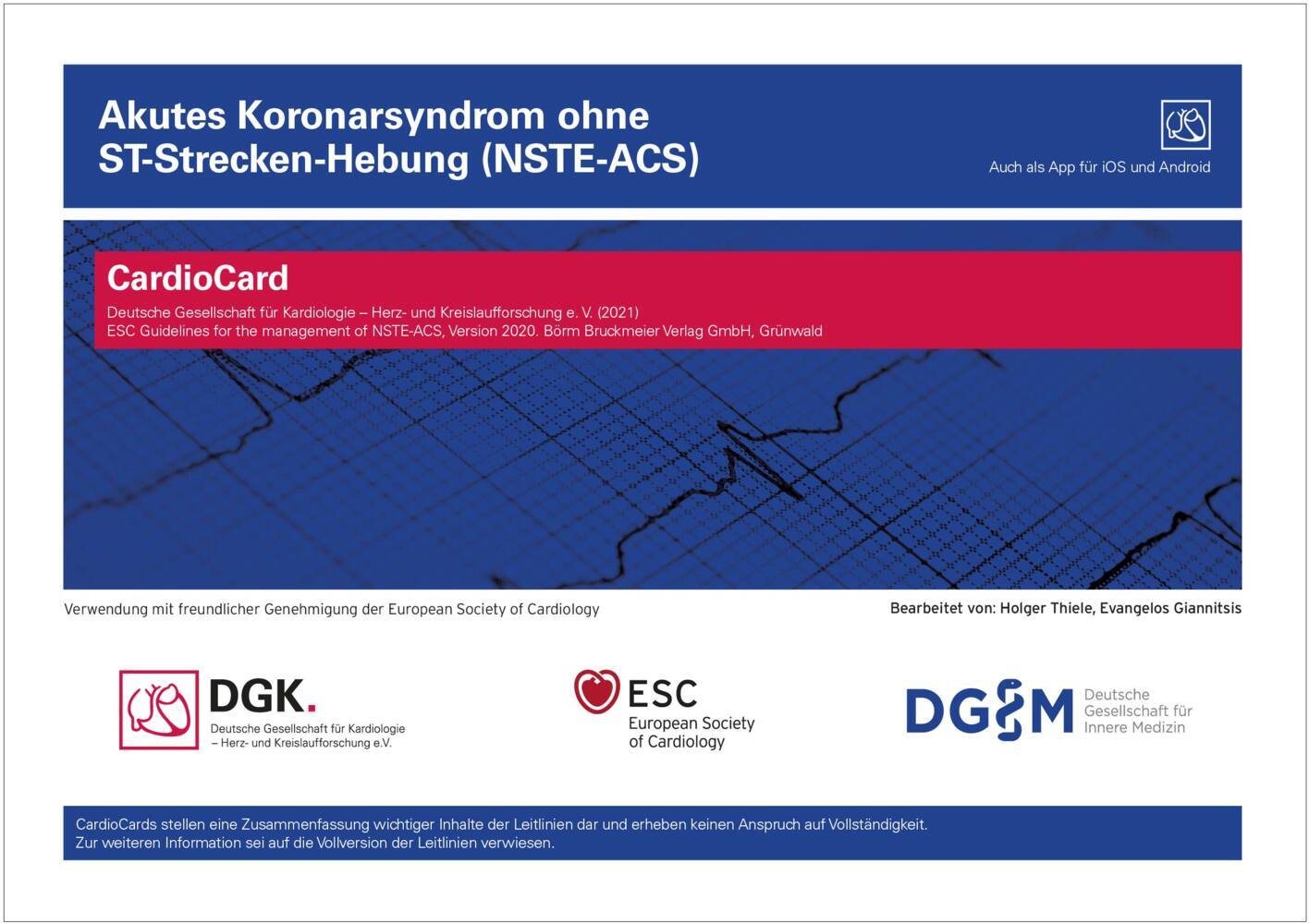 Akutes Koronarsyndrom ohne ST-Strecken-Hebung (NSTE-ACS) main product photo