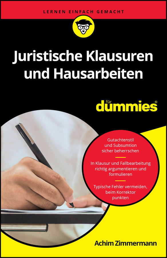 Juristische Klausuren und Hausarbeiten für Dummies main product photo