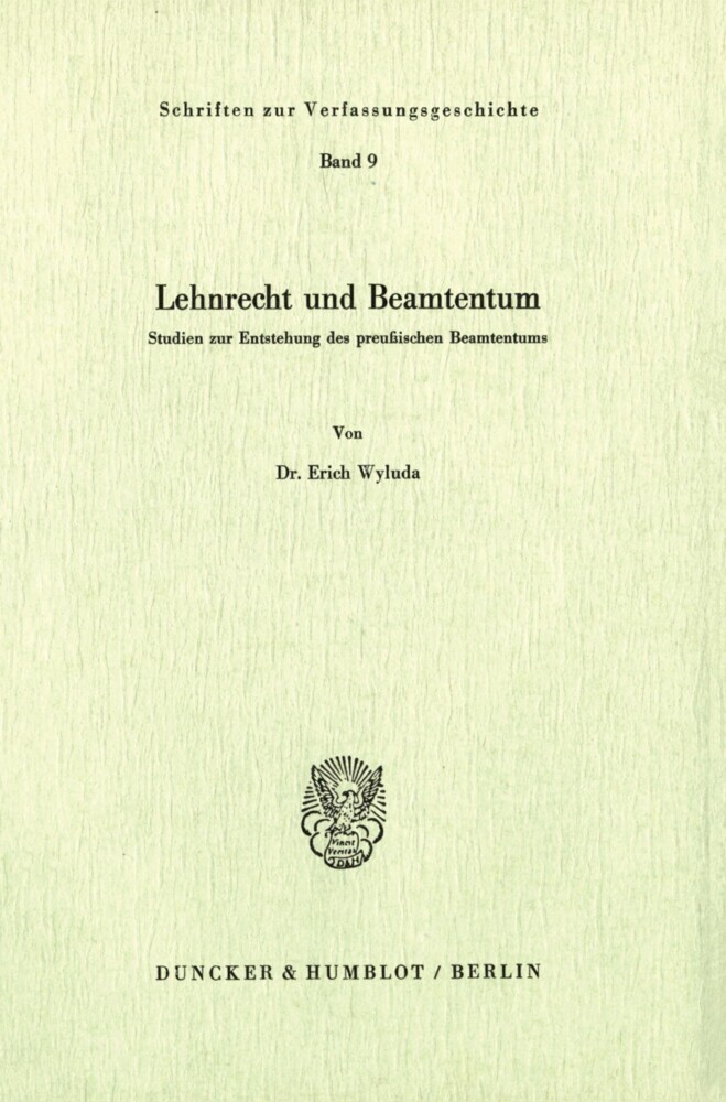 Lehnrecht und Beamtentum. main product photo