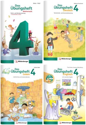 Sicher ins 5. Schuljahr - Paket: Rechnen - Schreiben - Lesen - Grammatik - Englisch · Klasse 4, 4 Teile