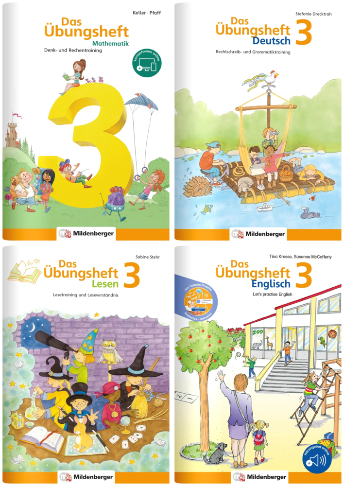 Sicher ins 4. Schuljahr - Paket: Rechnen - Schreiben - Lesen - Grammatik - Englisch · Klasse 3 main product photo