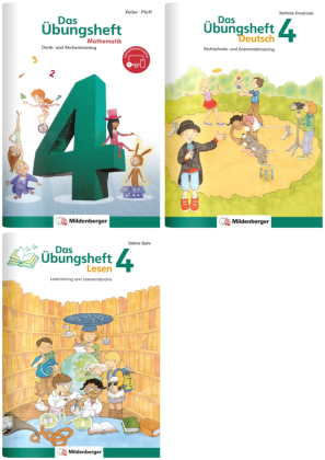 Sicher ins 5. Schuljahr - Paket: Rechnen - Schreiben - Lesen - Grammatik · Klasse 4, 3 Teile