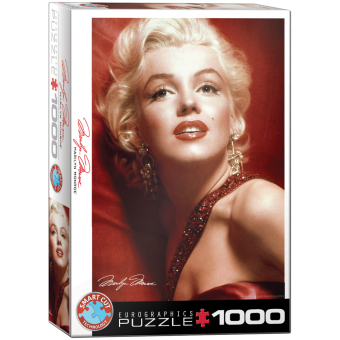 Marilyn Monroe Portrait in Rot (Puzzle)