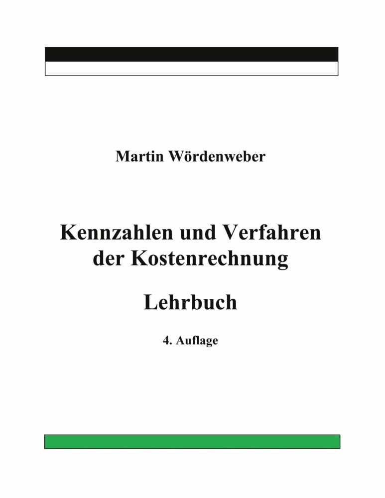 Kennzahlen und Verfahren der Kostenrechnung main product photo