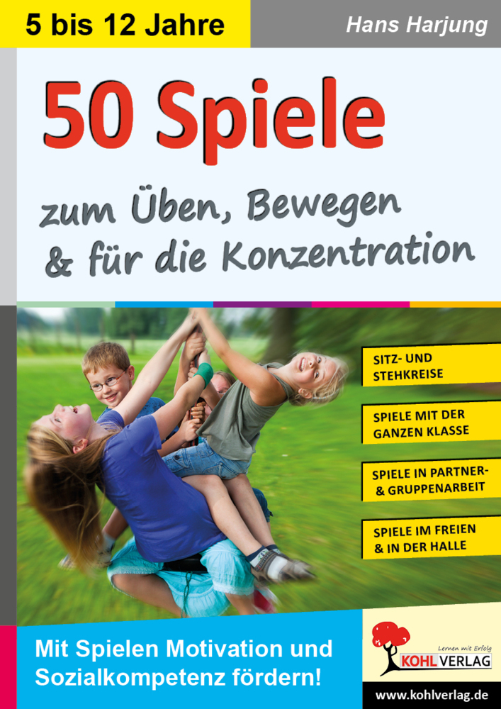 50 Spiele zum Üben, Bewegen und für die Konzentration main product photo