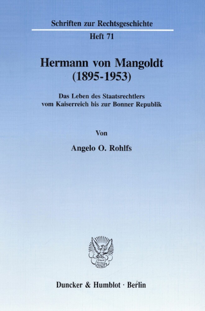 Hermann von Mangoldt (1895-1953). main product photo
