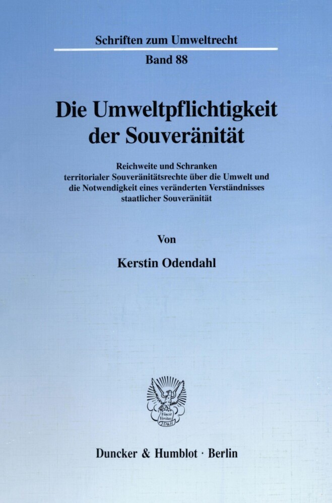 Die Umweltpflichtigkeit der Souveränität. main product photo