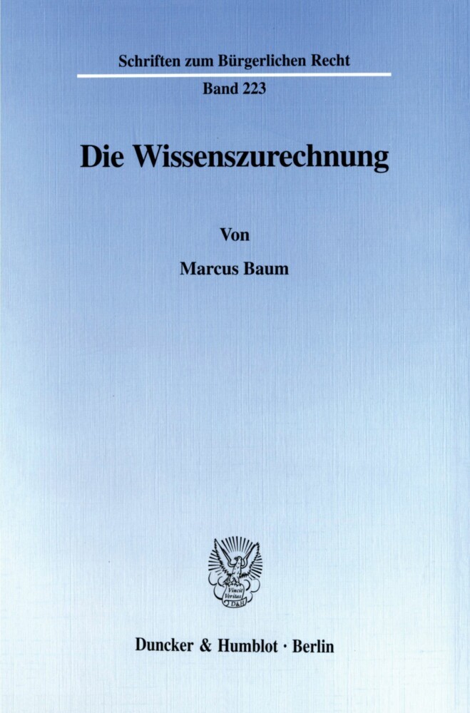 Die Wissenszurechnung. main product photo