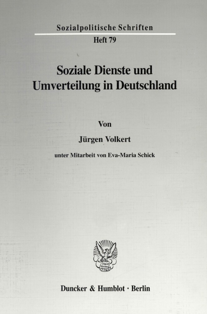 Soziale Dienste und Umverteilung in Deutschland. main product photo