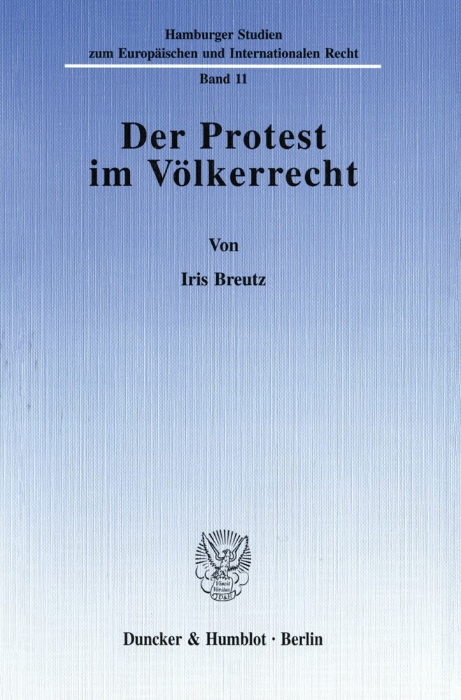 Der Protest im Völkerrecht. main product photo