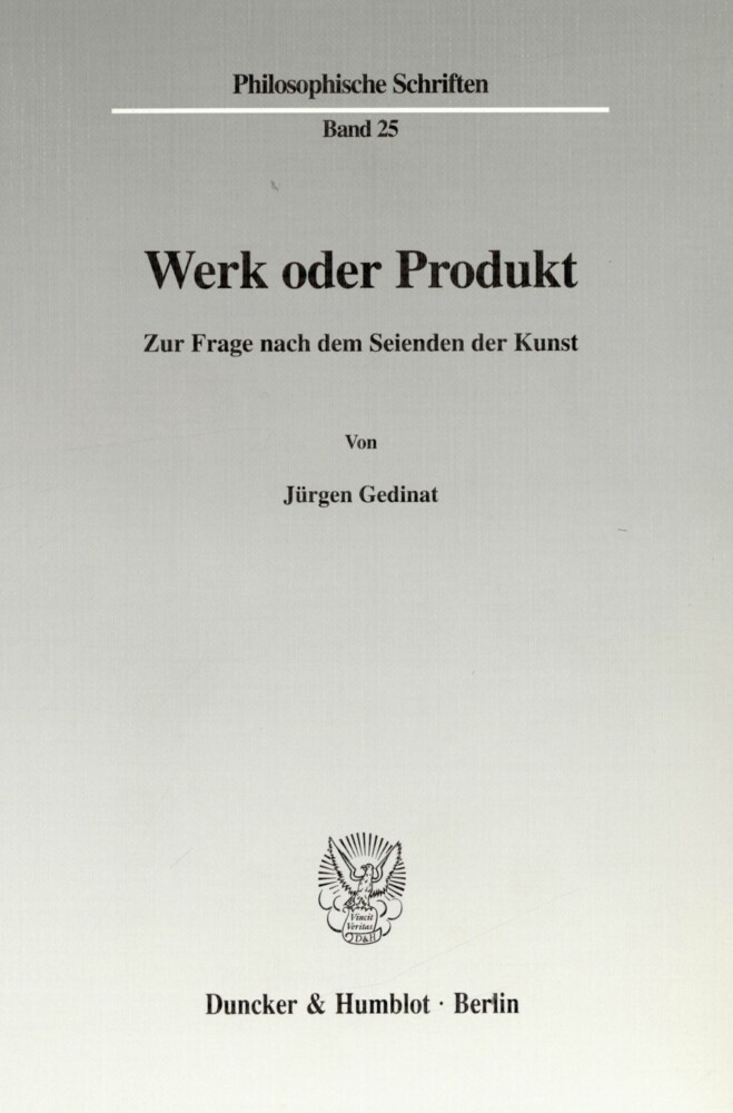 Werk oder Produkt. main product photo