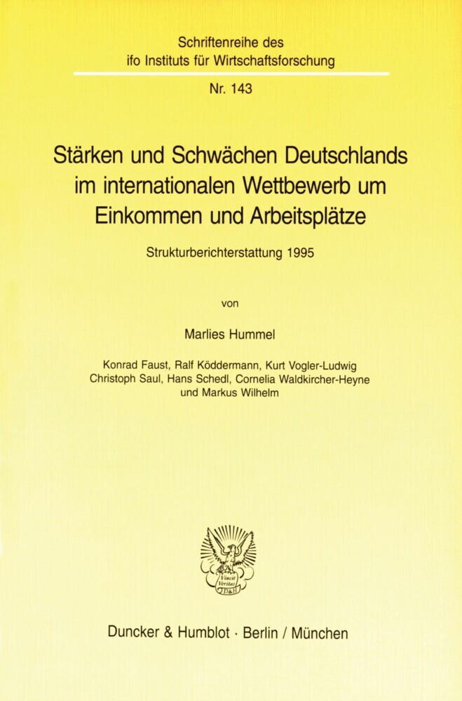 Stärken und Schwächen Deutschlands im internationalen Wettbewerb um Einkommen und Arbeitsplätze. main product photo