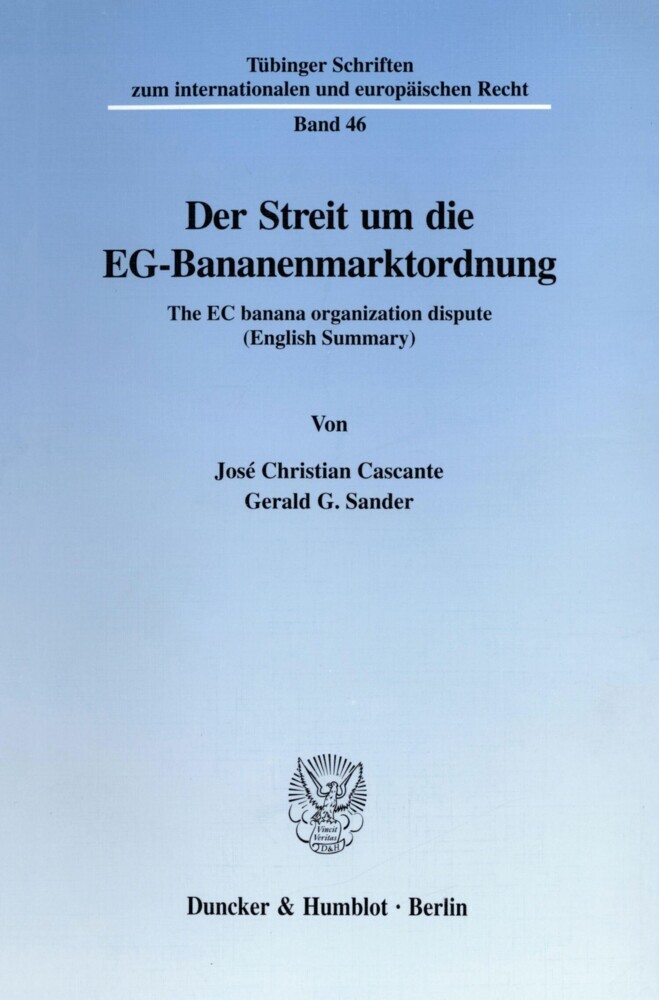 Der Streit um die EG-Bananenmarktordnung. main product photo