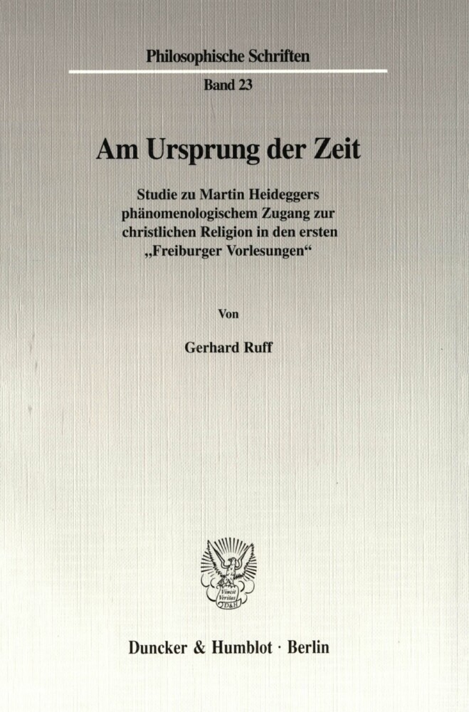 Am Ursprung der Zeit. main product photo