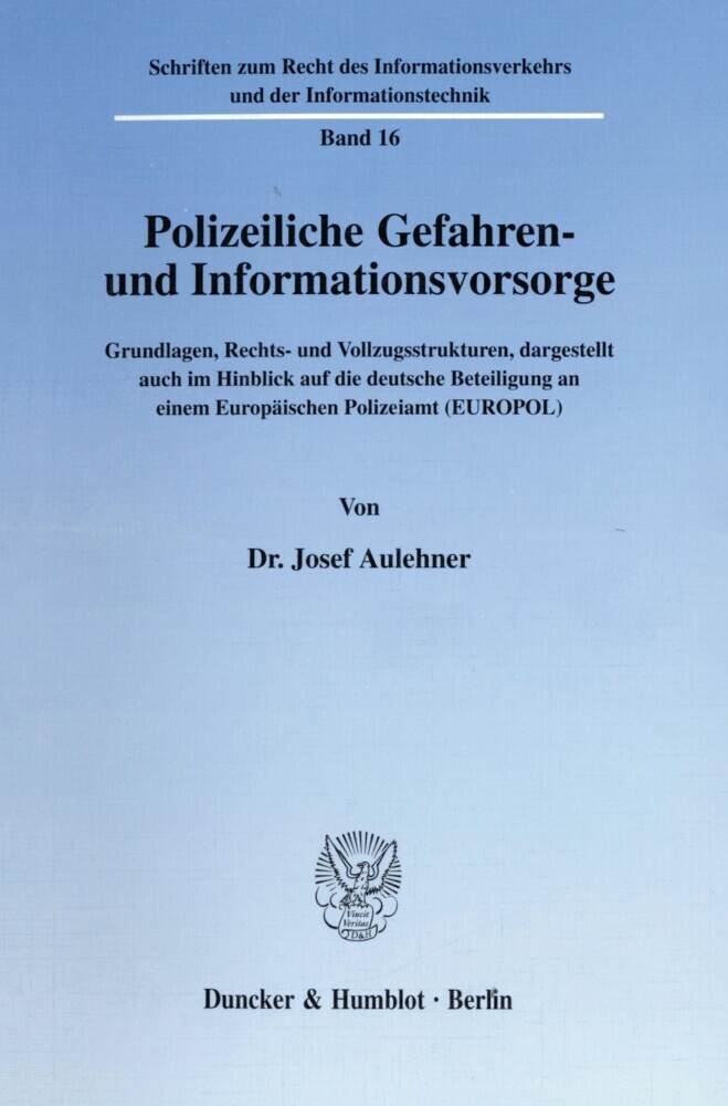 Polizeiliche Gefahren- und Informationsvorsorge. main product photo