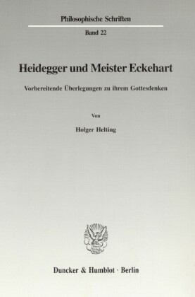 Heidegger und Meister Eckehart.